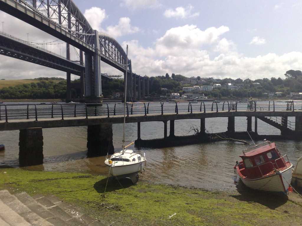 Waterfront Shot of Tamar Bridges